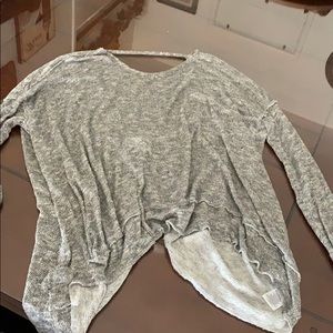 Long sleeve open back knitted